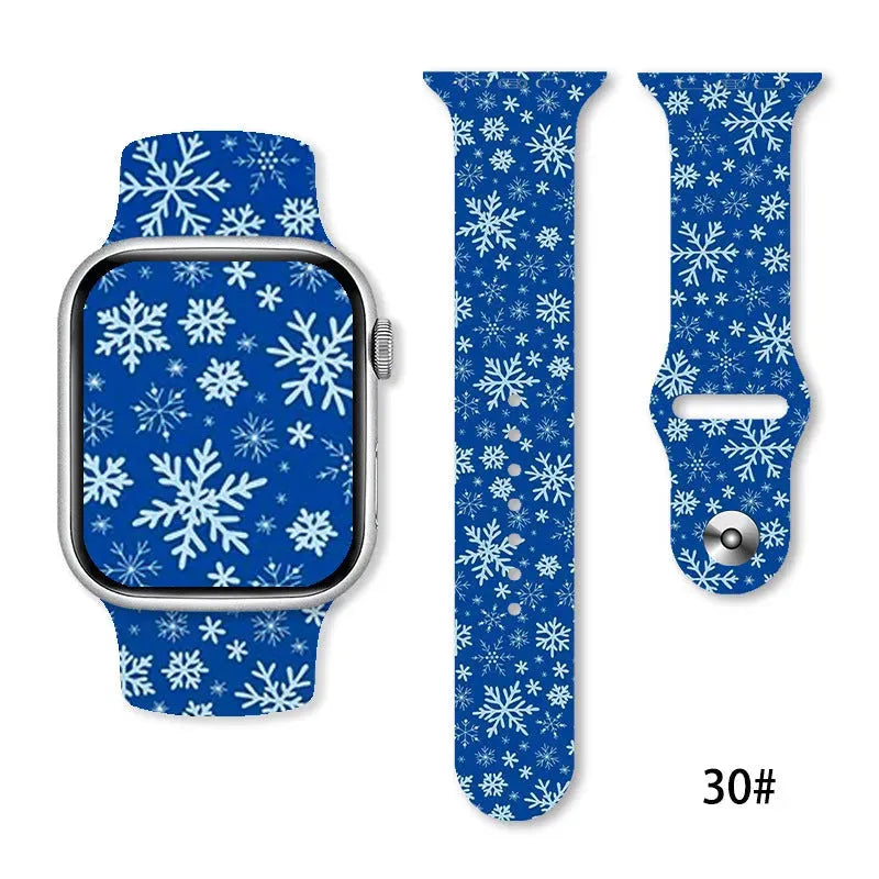Christmas Silicone Strap Printing Suitable - Bellarte Enchanté Christmas Silicone Strap Printing Suitable